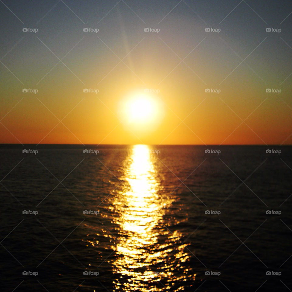 Sunset in Oia, Santorini