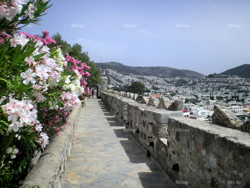 Landscape, Castle in Bodrum, Turkey