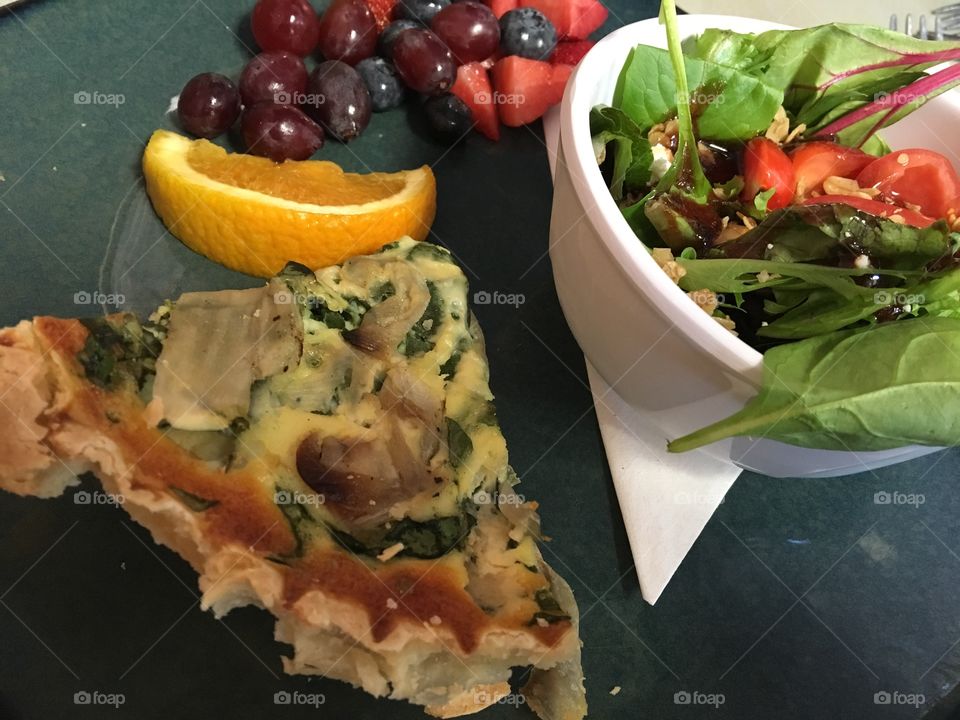 Quiche and Salad 