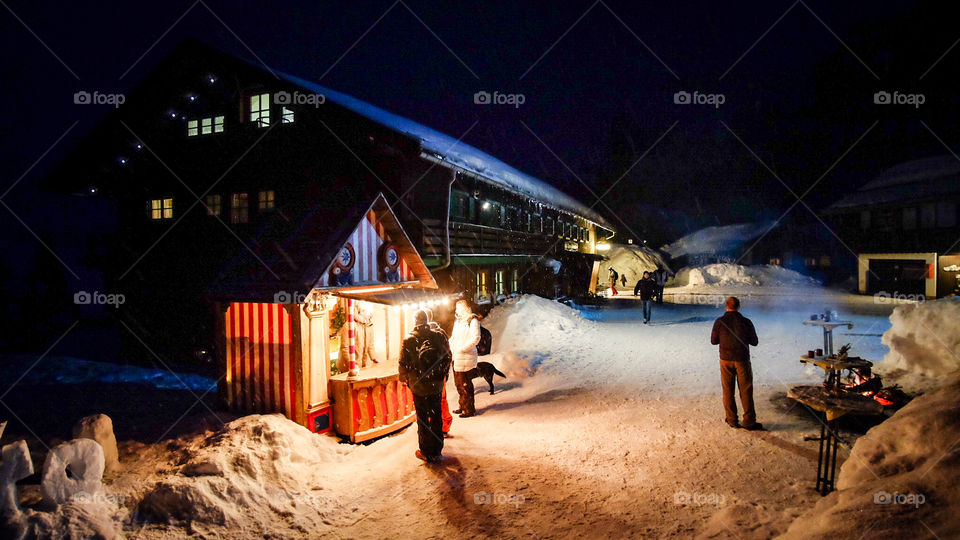 Berge Hütte Ski