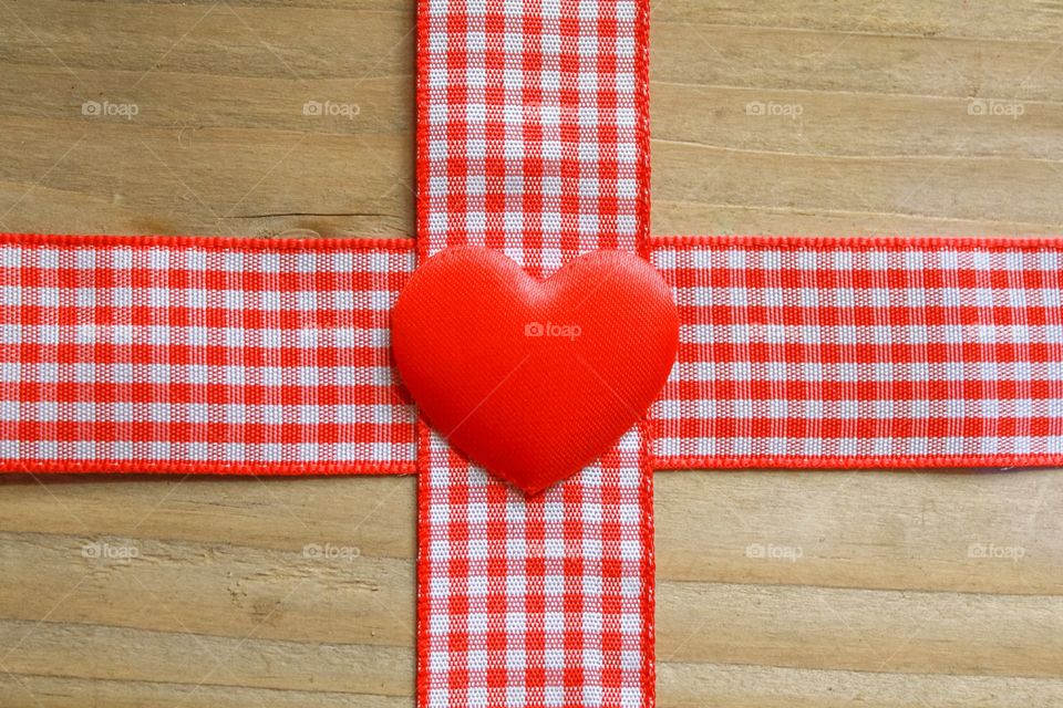 Heart and gingham gift