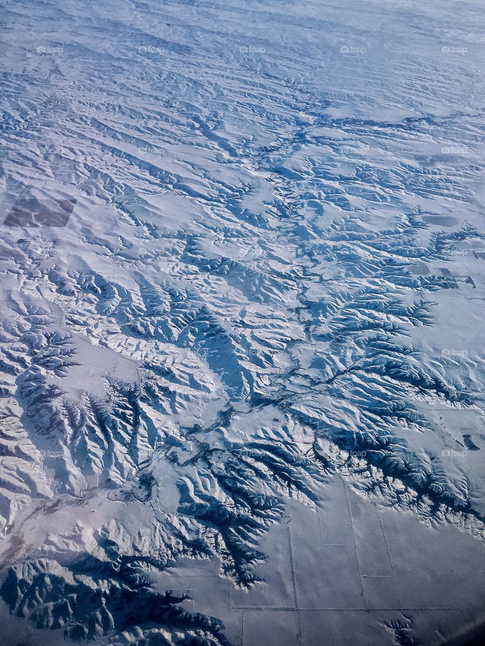 Landscape from airplane window