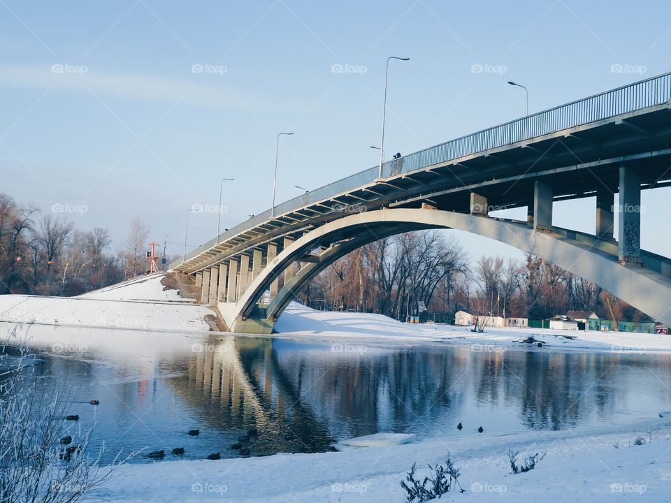 winter landscape of the Dnieper River, Kiev