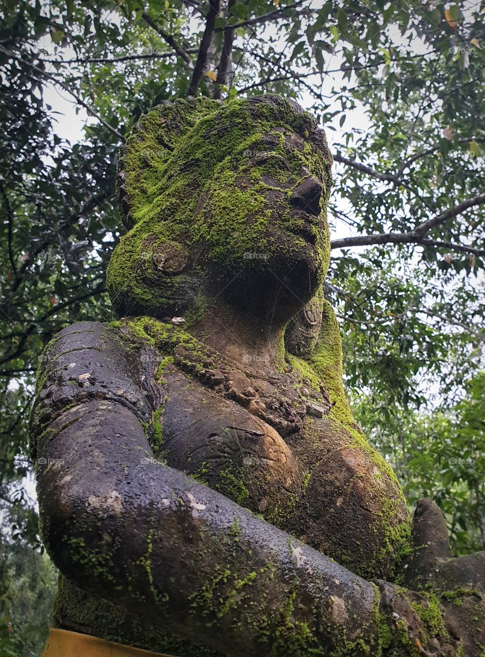 mossy statue