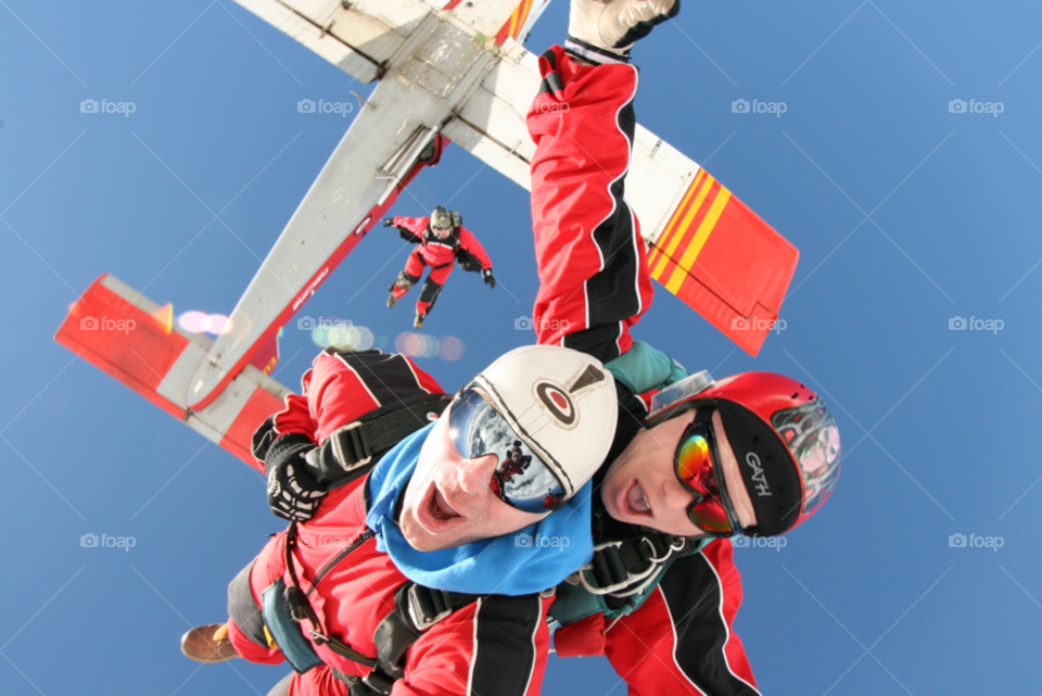 reflection cameraman skydive free fall by petercleasby