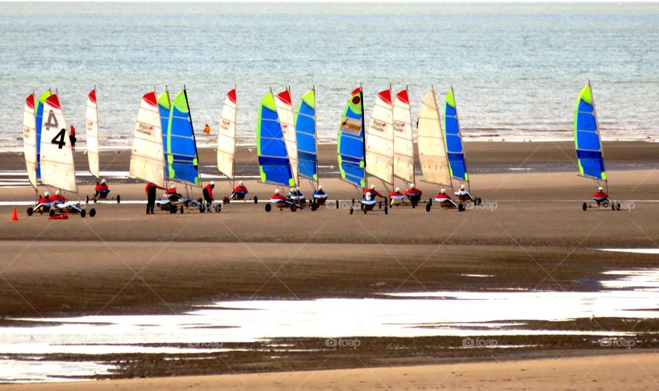 sails on the beach