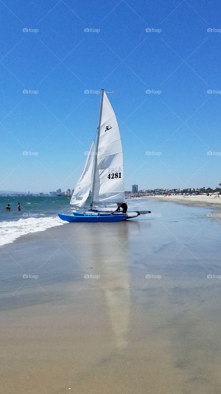 A beautiful day in Huntington Beach, CA.  So much to do, especially on the water!