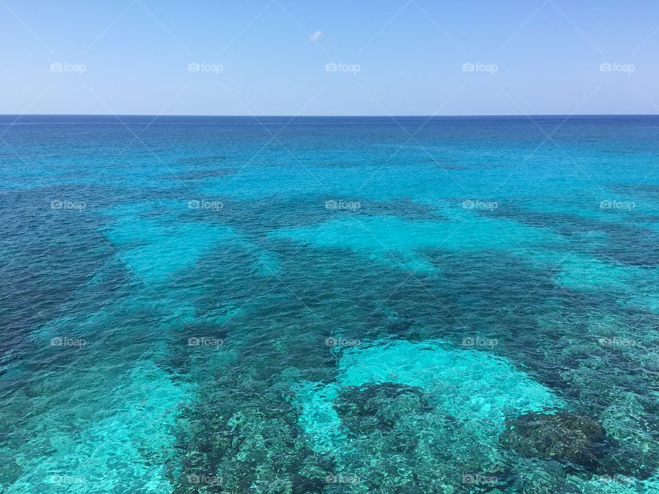 View of blue sea in Jamaica