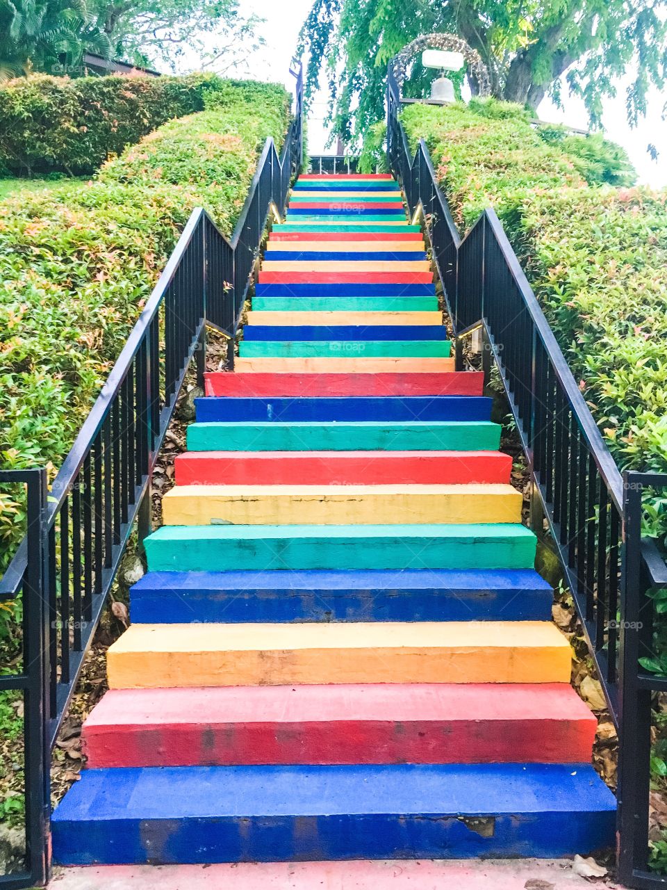 Rainbow color stairs