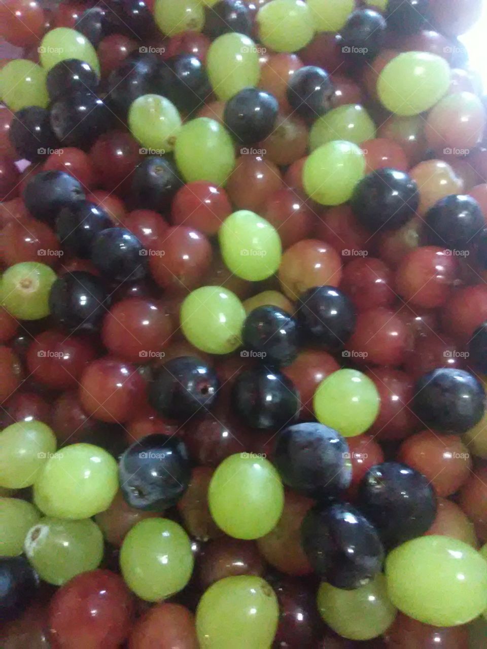 a beautiful vairity of purple and white grapes so freaking fresh and delicious 👌😍