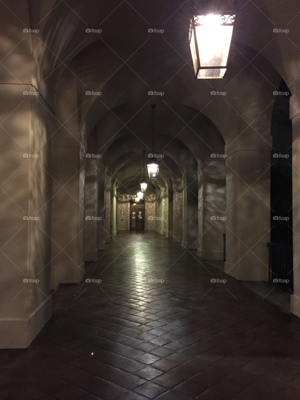 Hall way, Evening, Night, Spooky But Peaceful, Pasadena City Hall, California, Southern California, SolCa