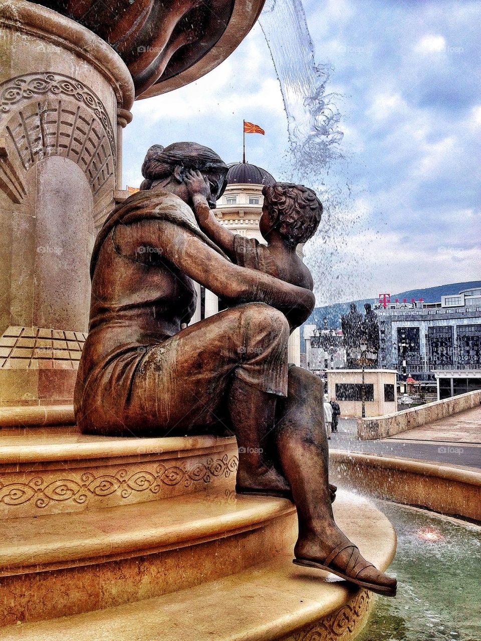 Statue in water 