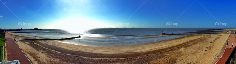 beach united kingdom panorama seafront by mrgrambo