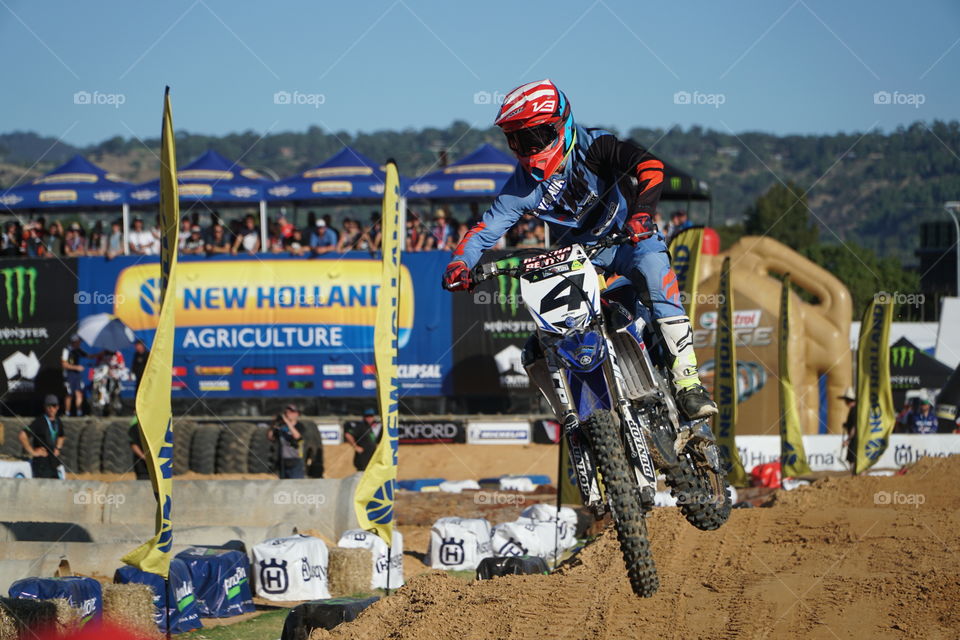 Moto stadium enduro motorcycle racing at the 2017 Clipsal