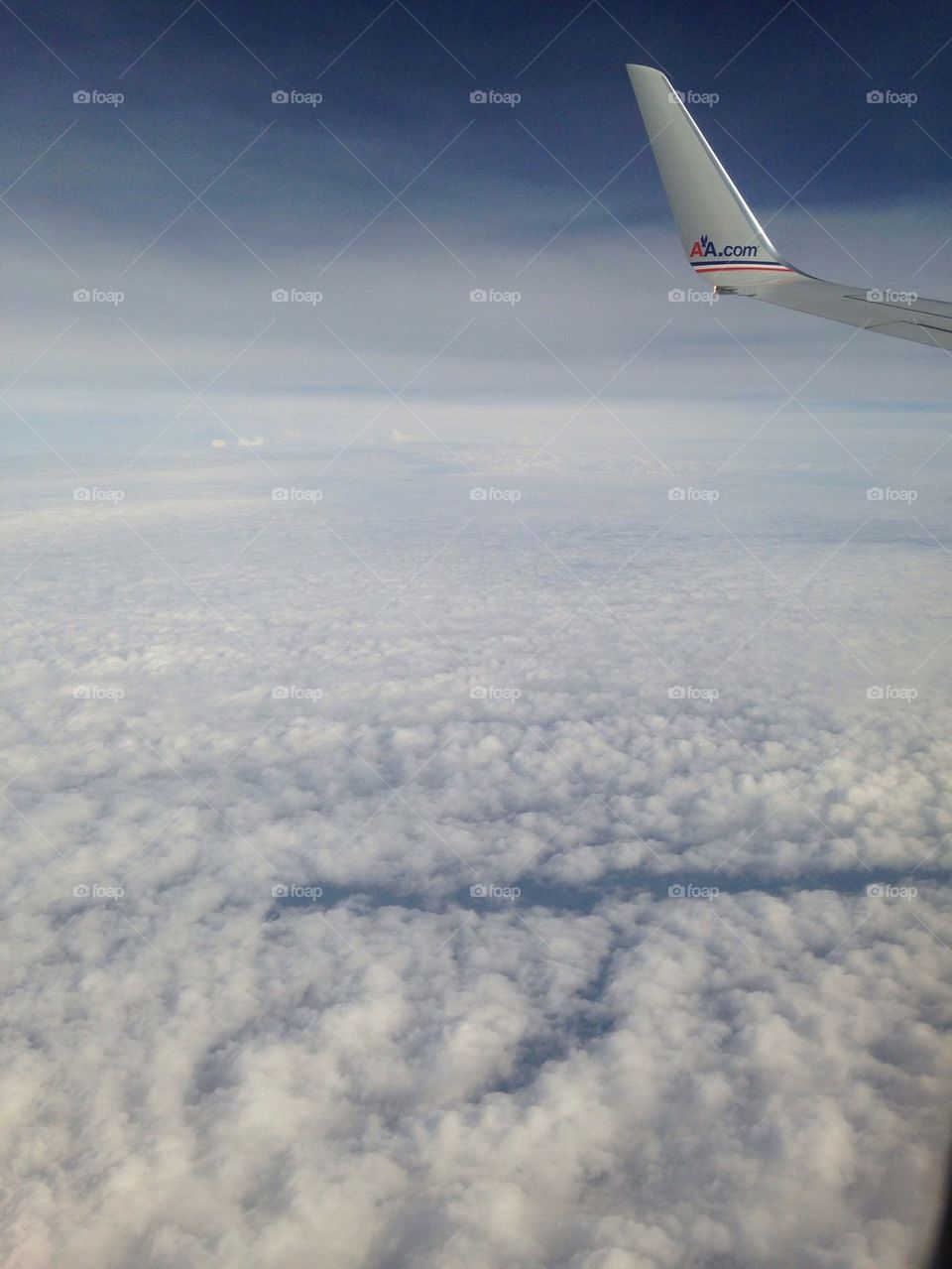 American Airlines Flight Above the Clouds