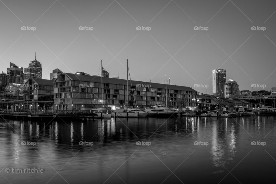 What was once a working harbourside set of warehouses is now glamorous apartments, they sit between Sydney’s Darling Harbour and Pyrmont Bay 