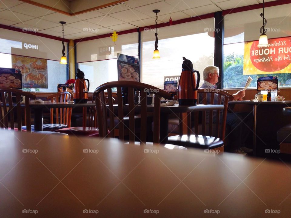 Man sitting in restaurant