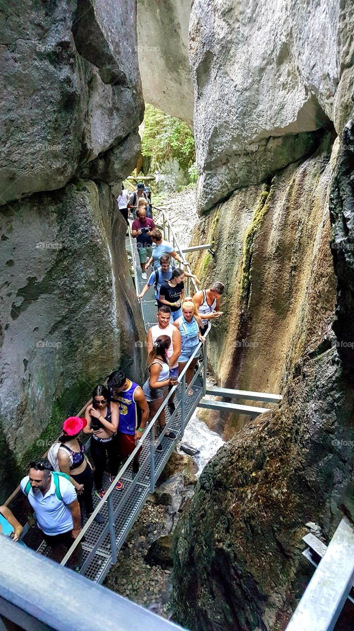 multiverse of peoples at canyon 7 steps, Brasov, Romania