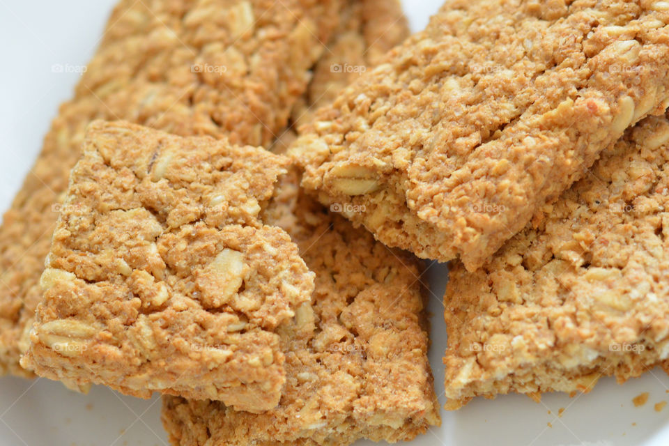 Oat and honey bars.