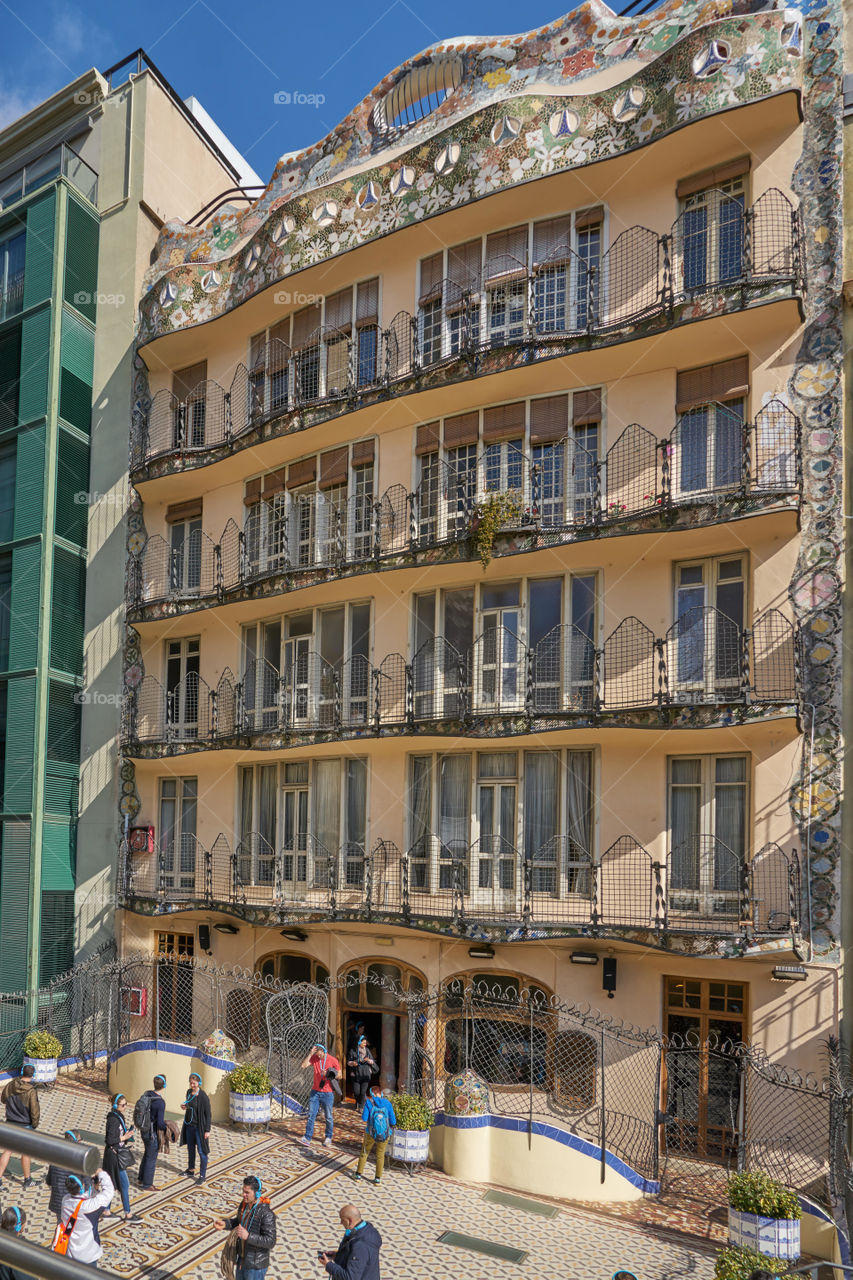 Patio de la Casa Batllo. Fachada Posterior.