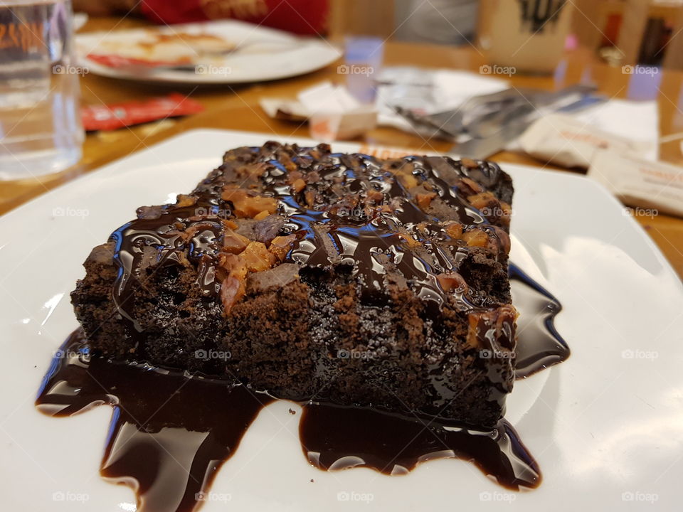 Delicious chocolate brownie