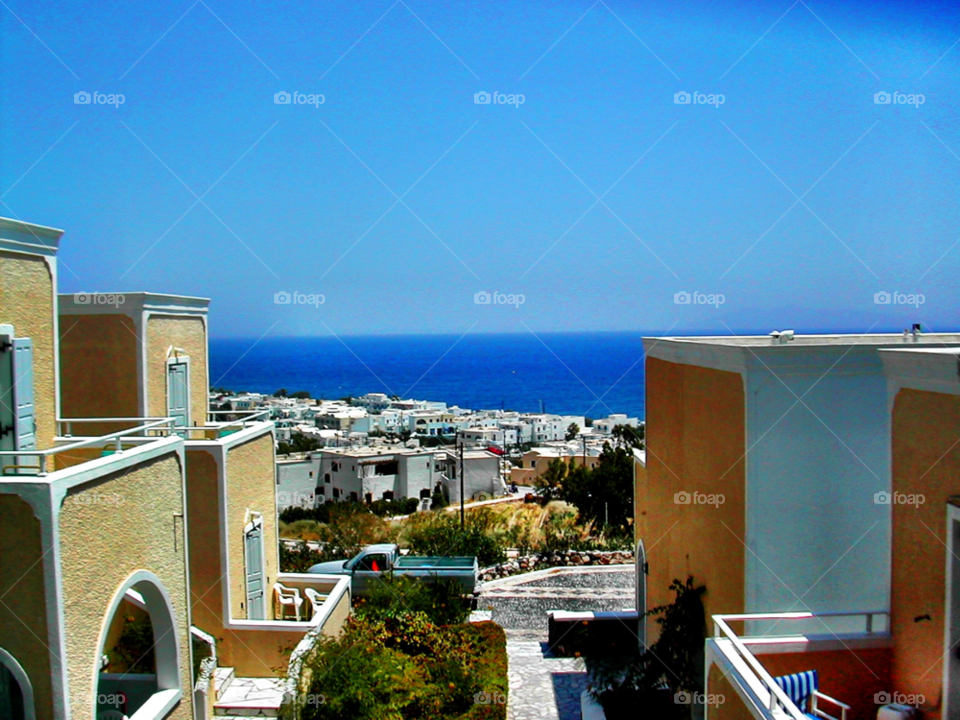 greece balcony ocean sky by emmanuelgr