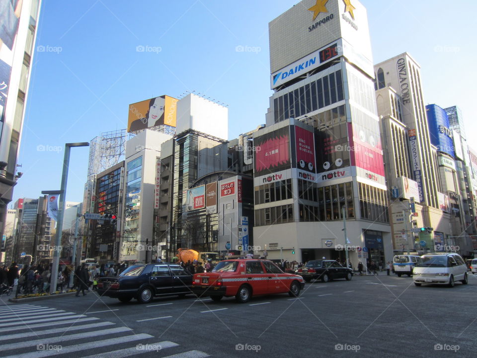 Tokyo City Traffic and Buildings