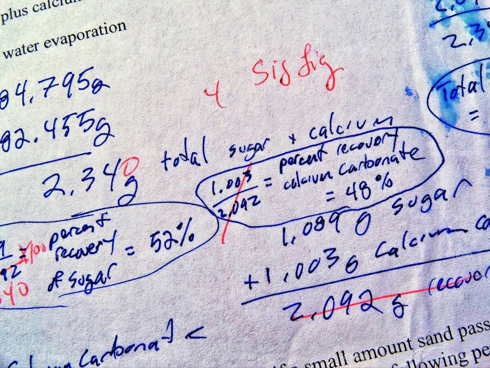 College chemistry science exam