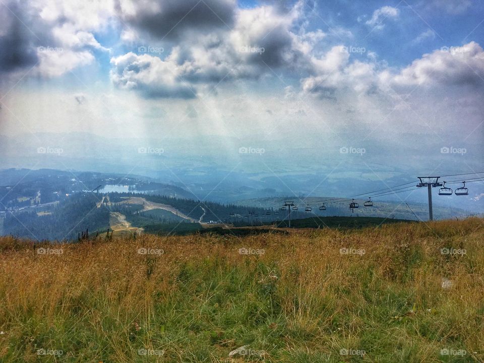 Landscape in mountains 