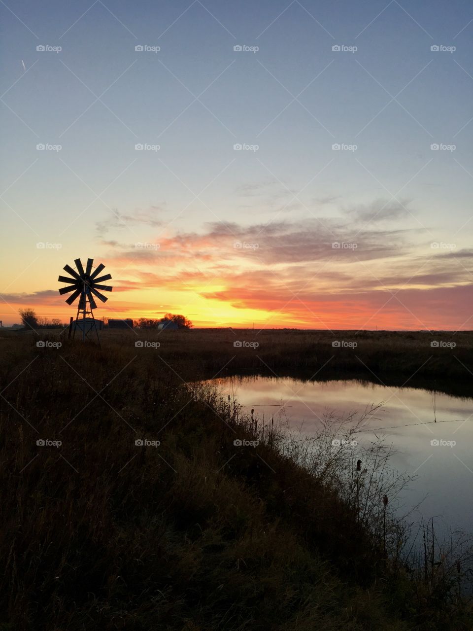 Shadows of a morning windmill 