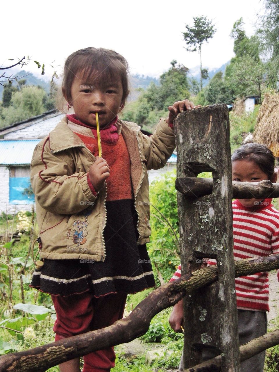 Little girls in Nepal