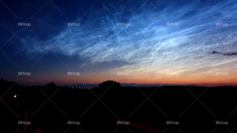 Stunning cloud structure at sunset