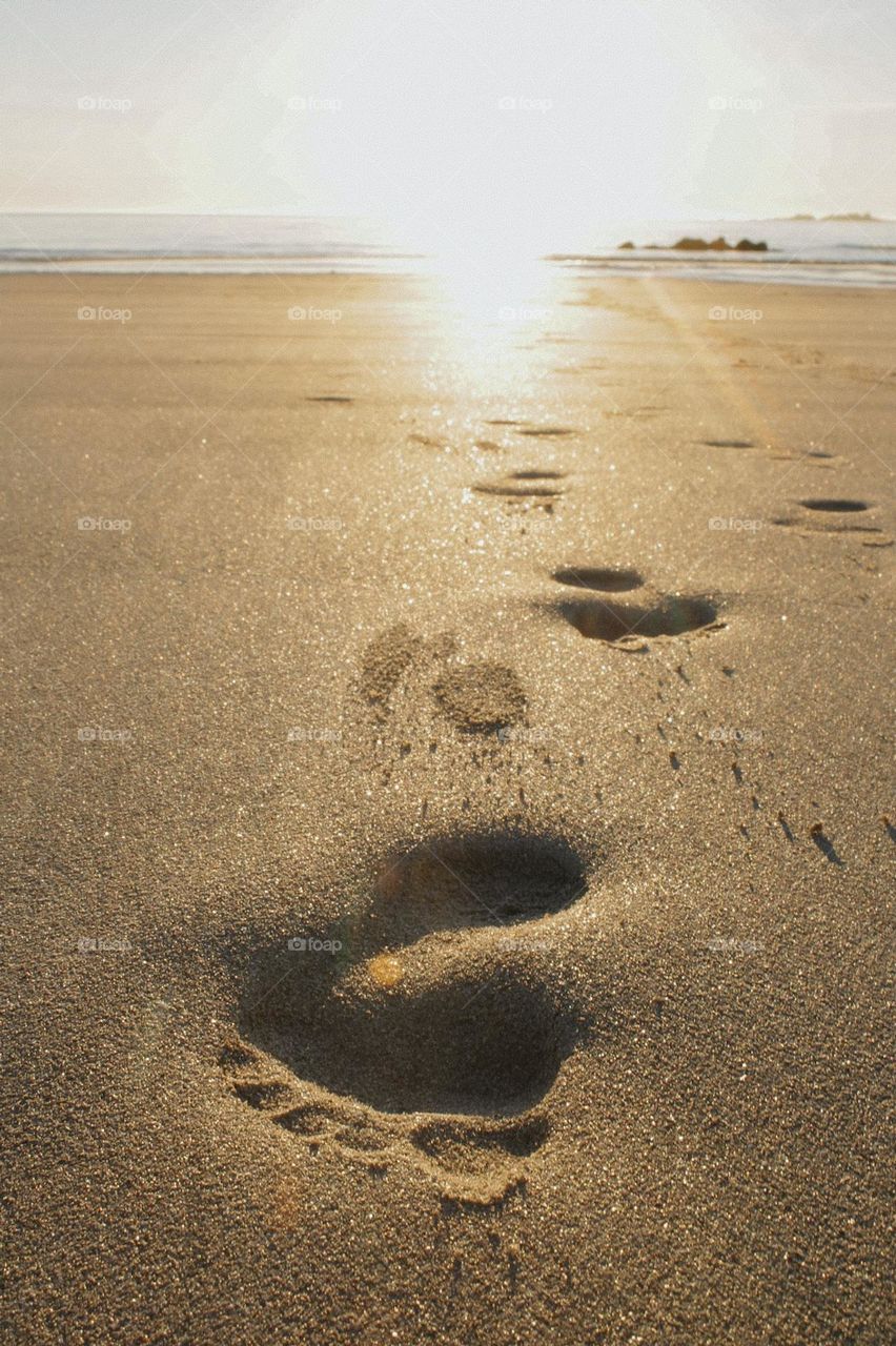 footsteps on the sand