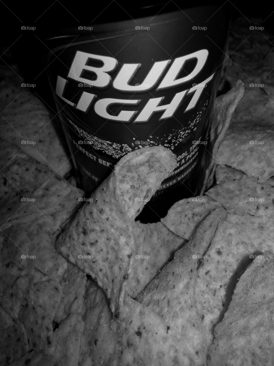 beer and chips. Doritos and Bud Light