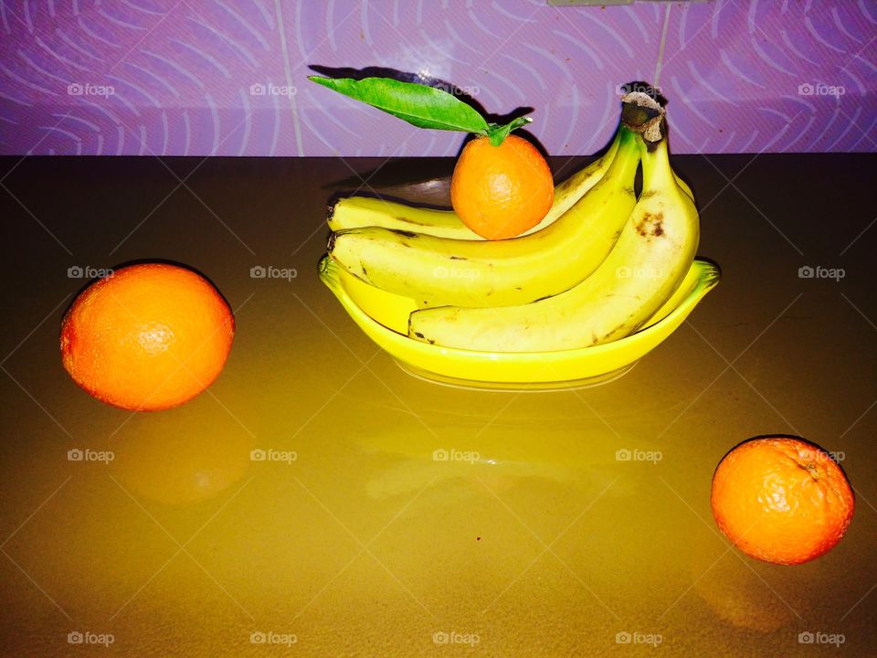Orange and bananas @foap #food