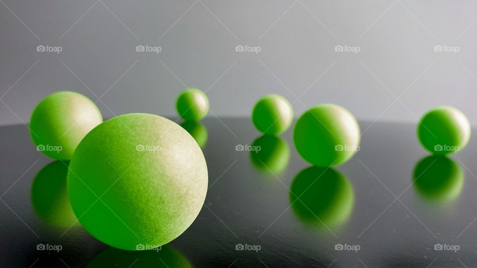 Close-up of green balls
