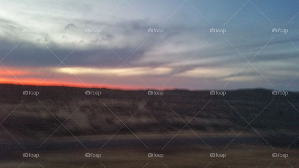 Texas red sunrise on February 15