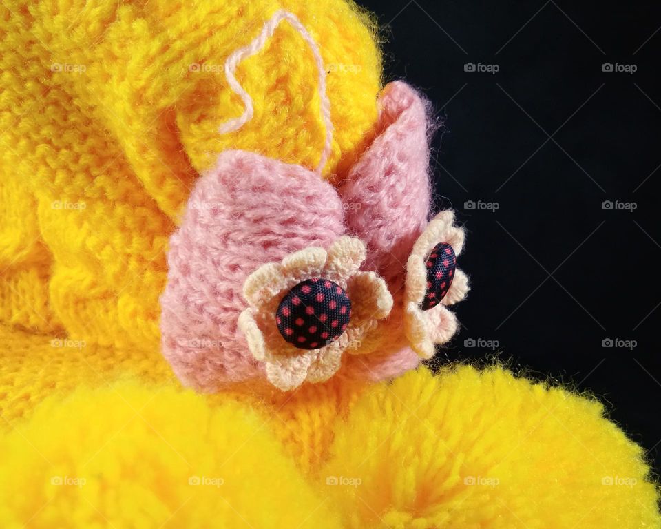 knitwork in floral pattern