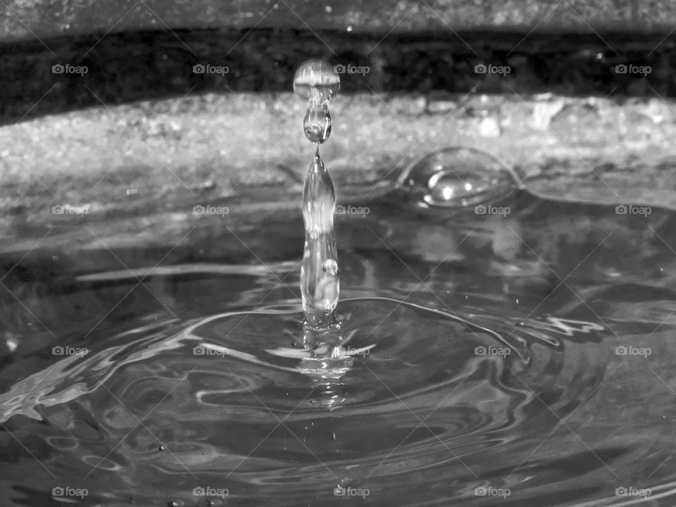 water drop in motion