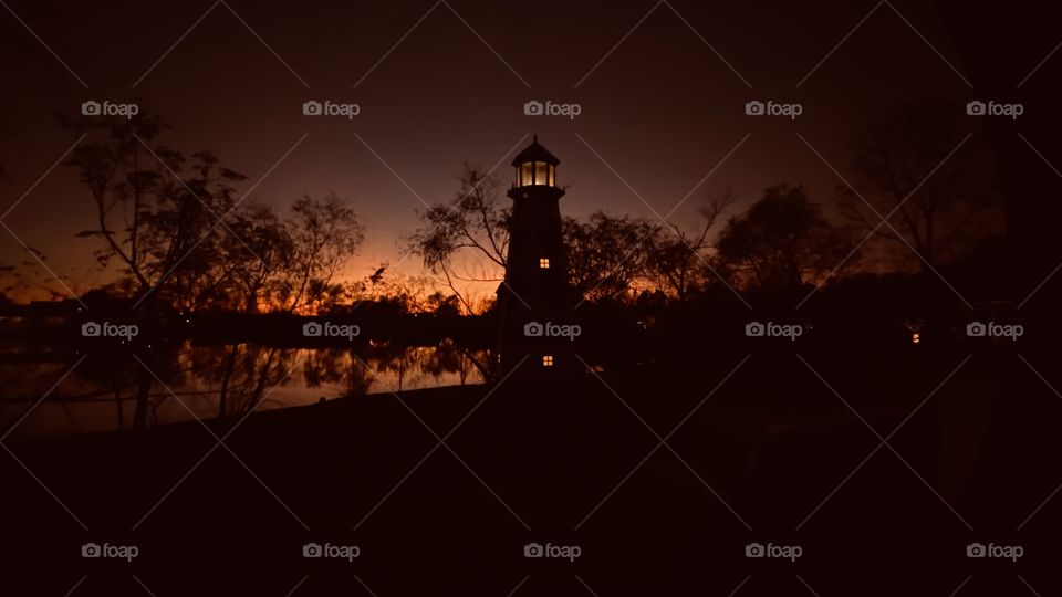 Night is here the beautiful cool dry day is gone. Wishing for more of these days. The backlit night reflections still can be seen on Lake Waters.