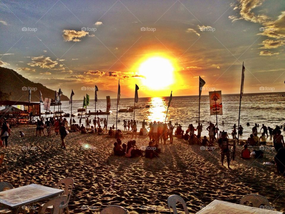 Sunset, summer, spectacular, lovely summer, sun, playing, beach, beer,