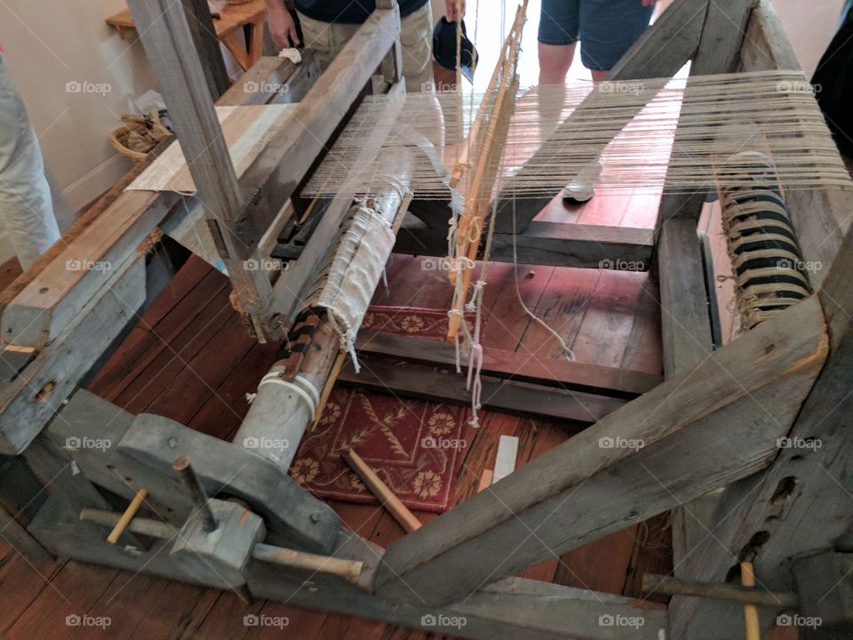 loom room at the Kingsley slave plantation