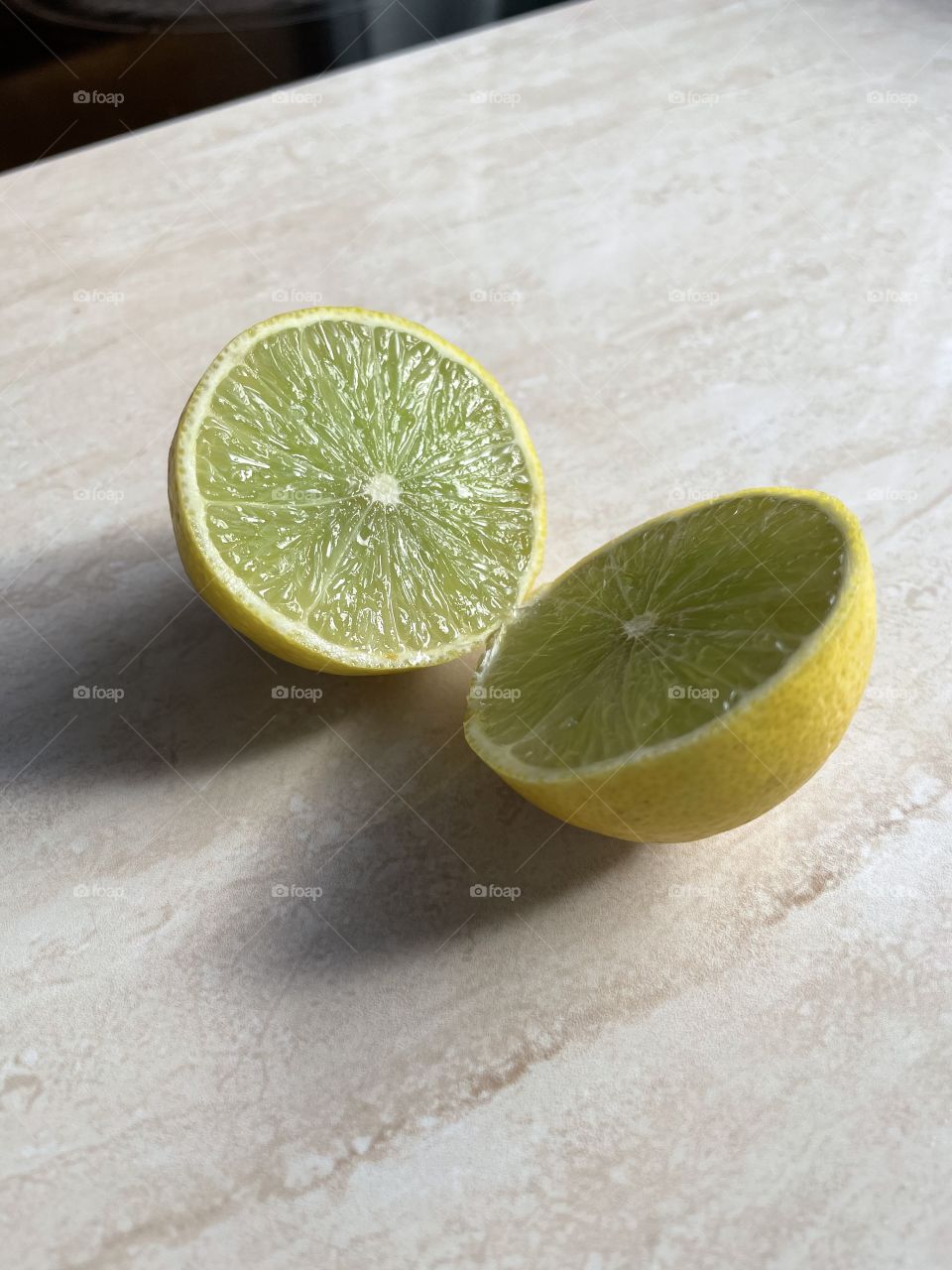 Cut Lime on marble