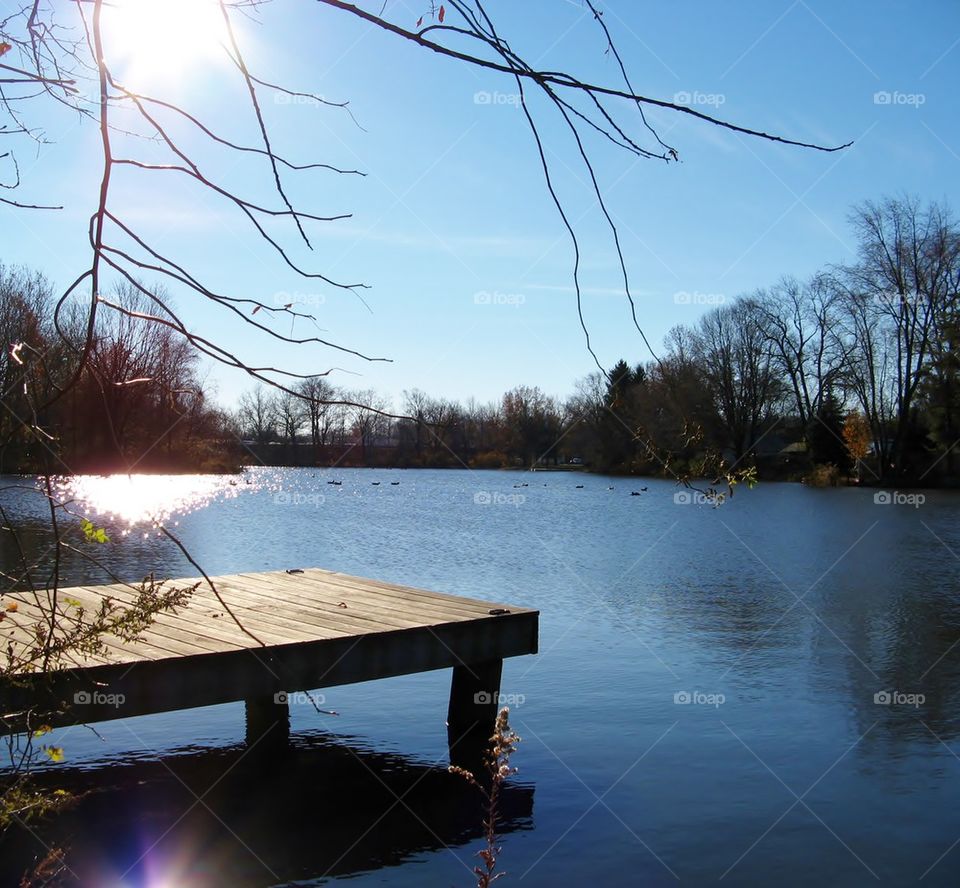 Jetty under the hot sun
