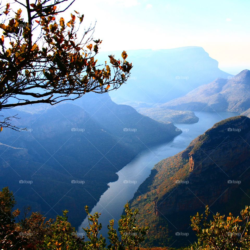 High angle view of blyde river canyon