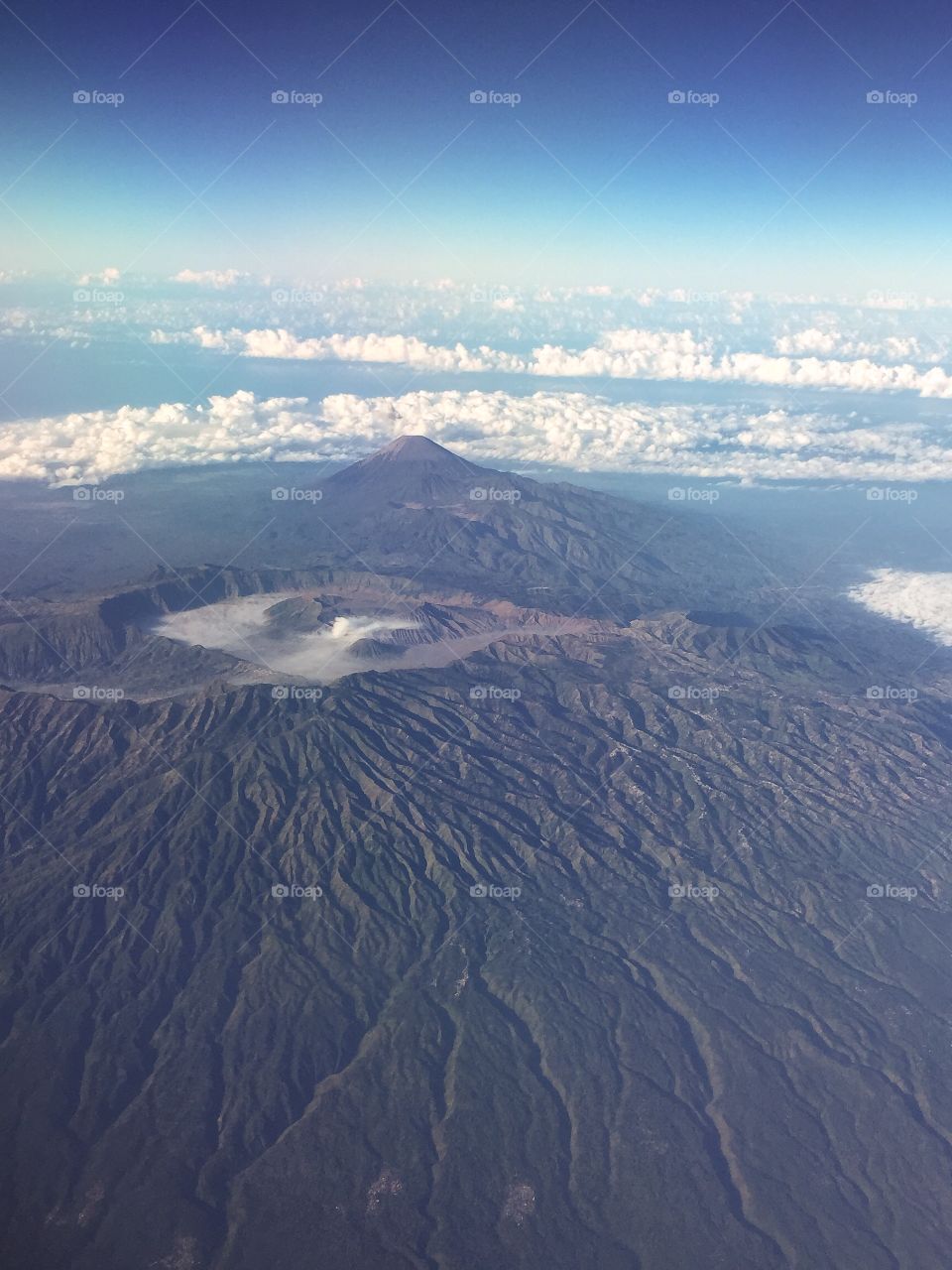 Bromo from above . Fly above the most beautiful mountain in java 