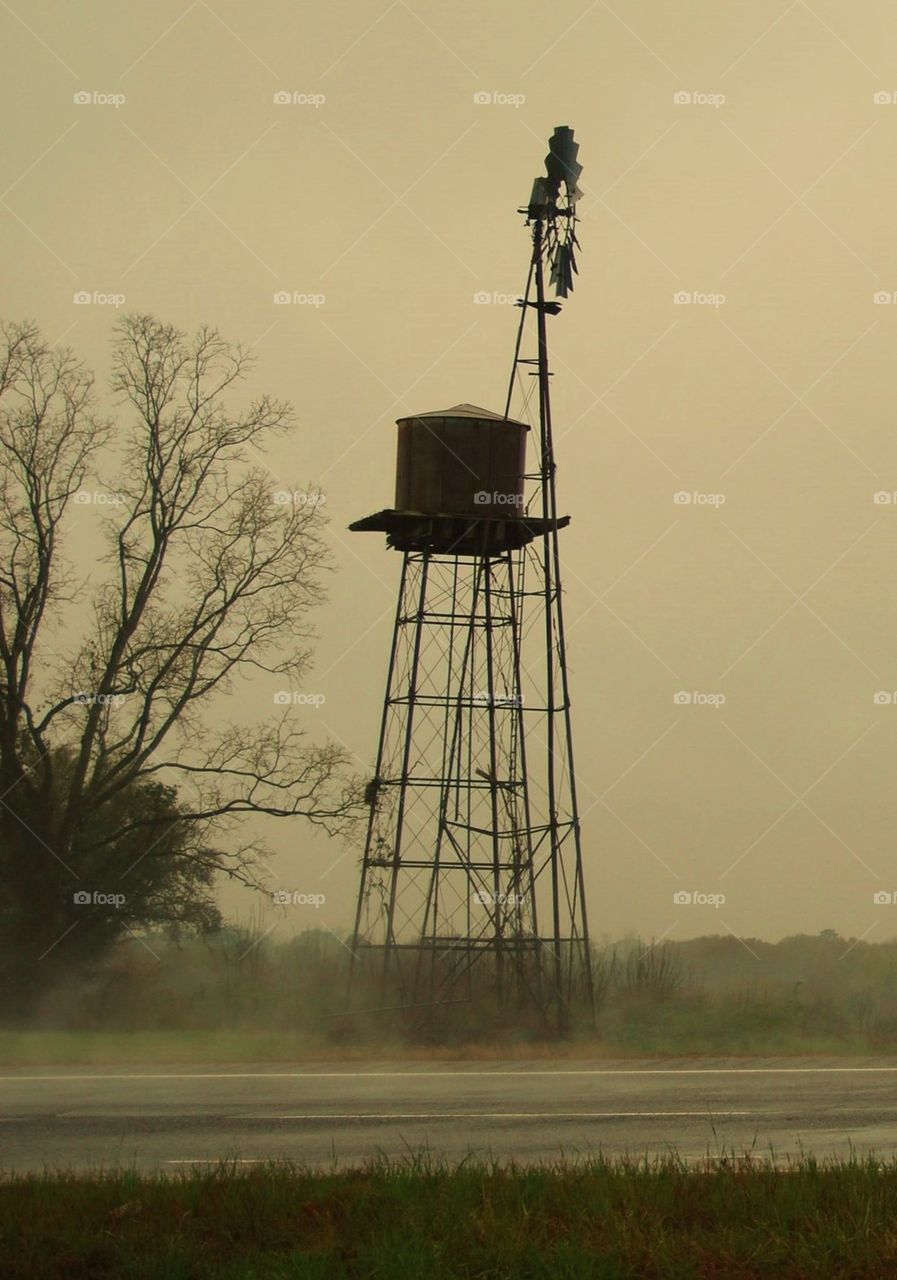 Wind mill water tower