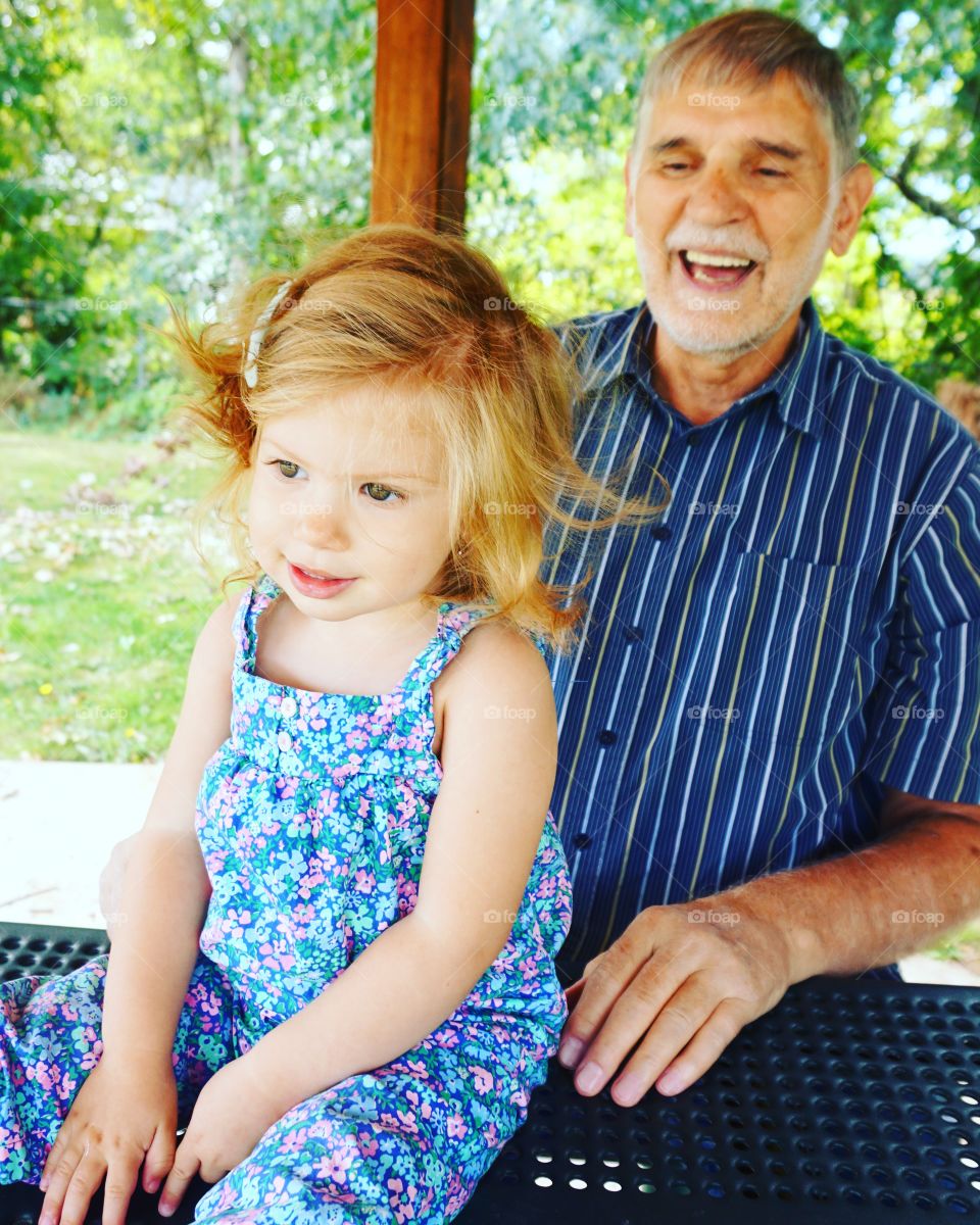 Portrait of father and daughter