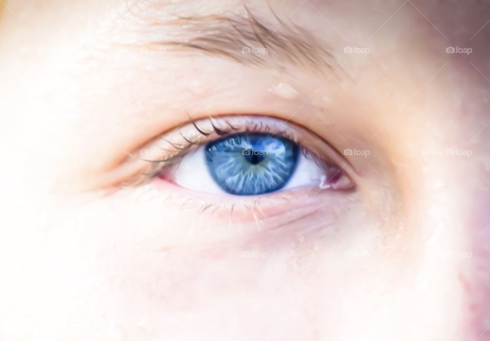 Stunning shot of blue eye