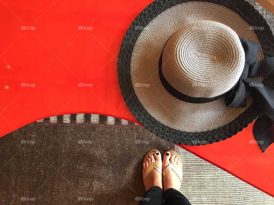 Feet and hat